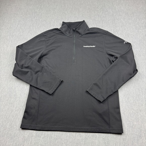 The North Face Sweater Mens Large Black 1/4 Zip Pullover Mock Neck Logo Casual - Picture 1 of 10